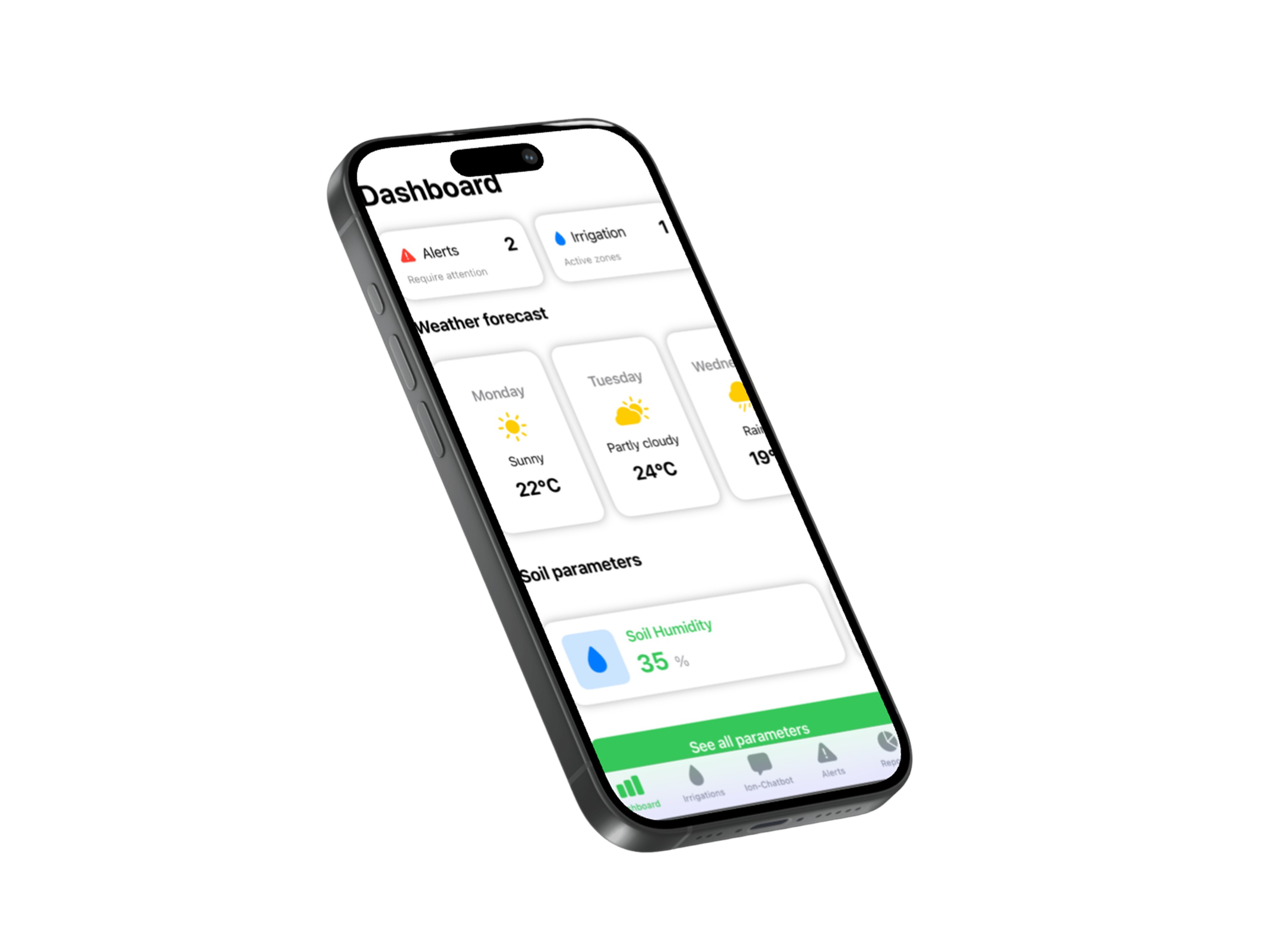 SSA AgTech Mobile App - Farm monitoring interface